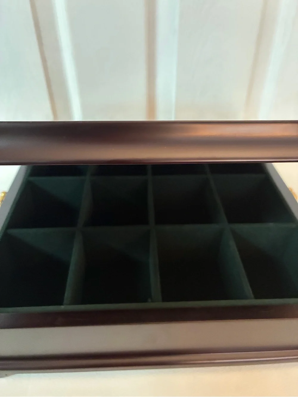 Vtg Bombay Company Mahogany Tea Chest Jewelry Watch Organizer Box Velvet Lined